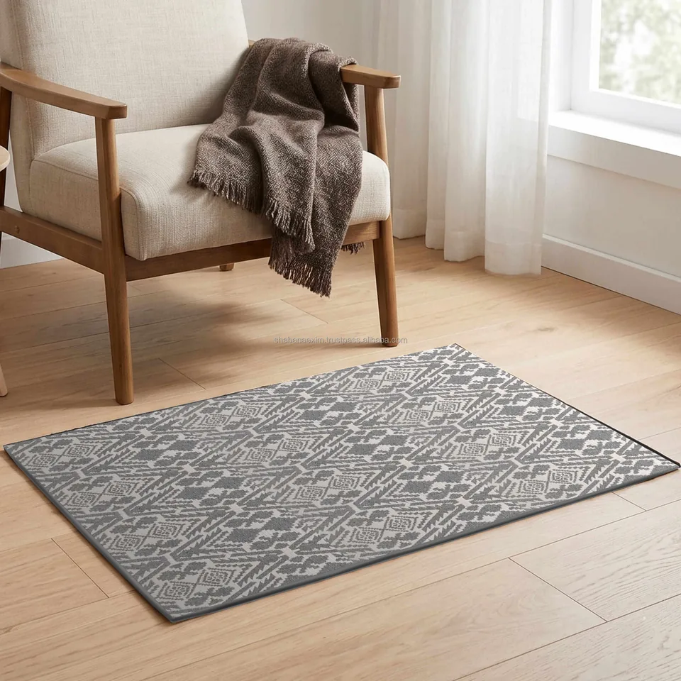 Ikat Diamond Motif Woven Rug representative image
