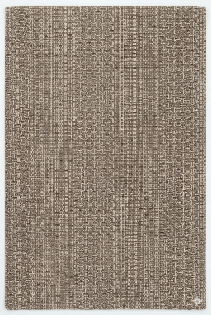 Textured Basketweave Stripe Woven Rug representative image