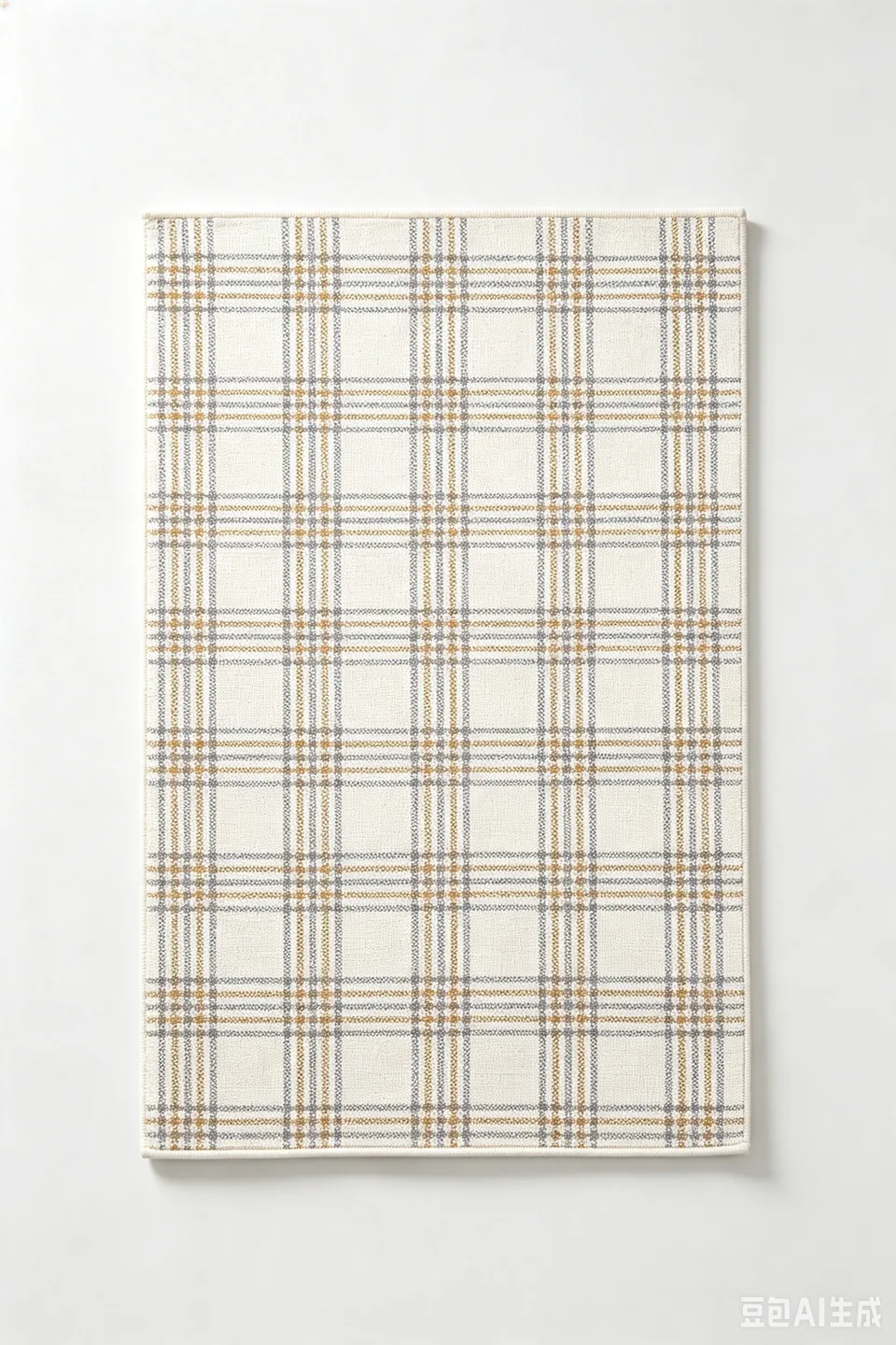 Fine Check Pattern Woven Rug representative image