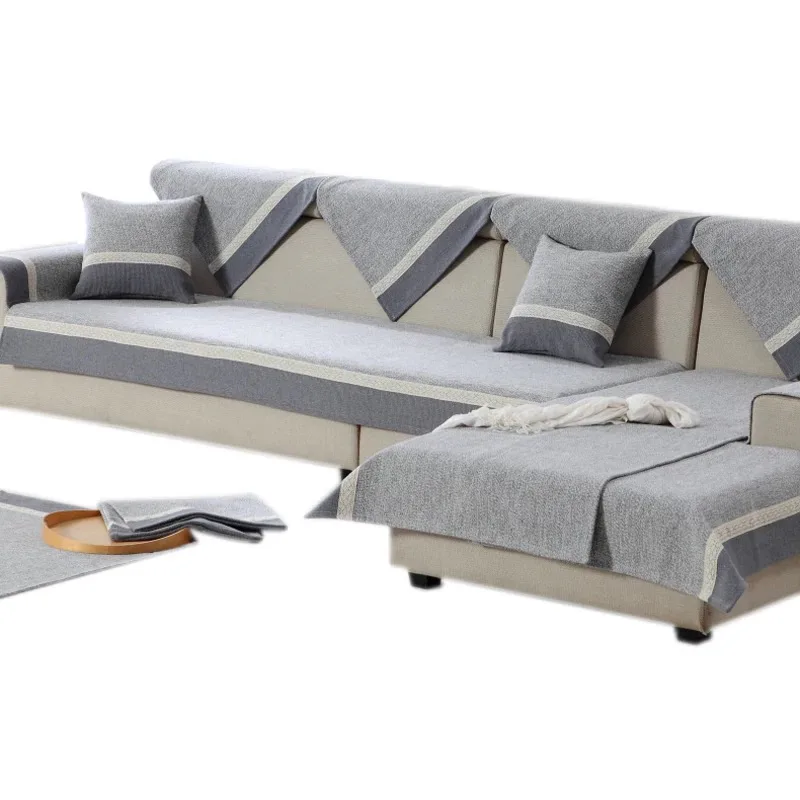 Mottled Surface Texture Woven Sofa Cover main image