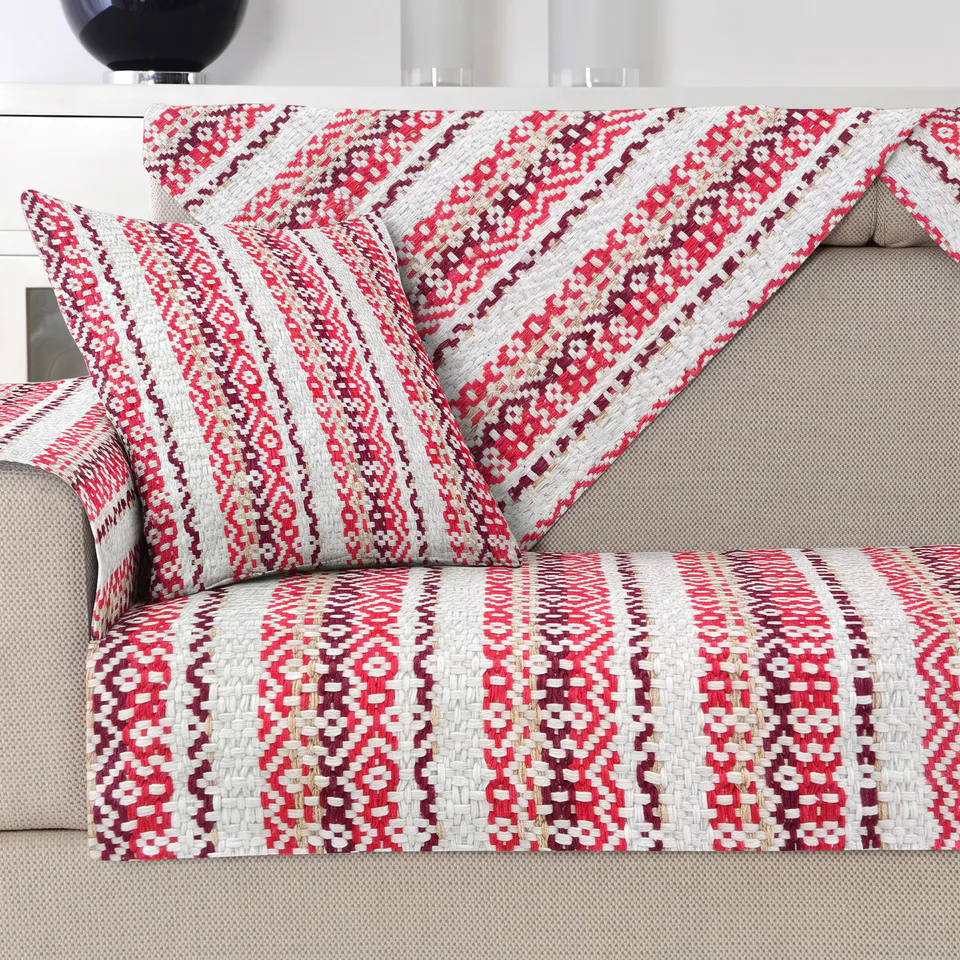 Nubby Stripe Woven Sofa Cover representative image