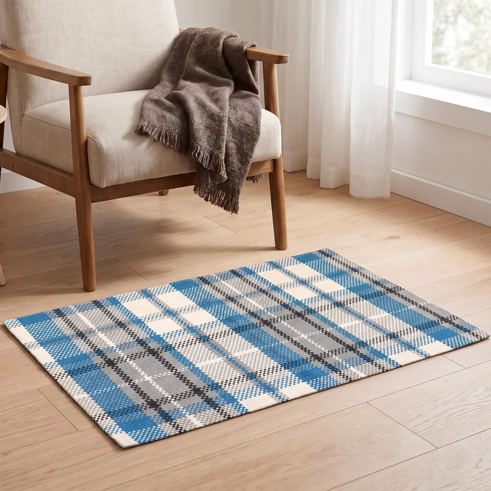 Highland Tartan Plaid Woven Rug representative image