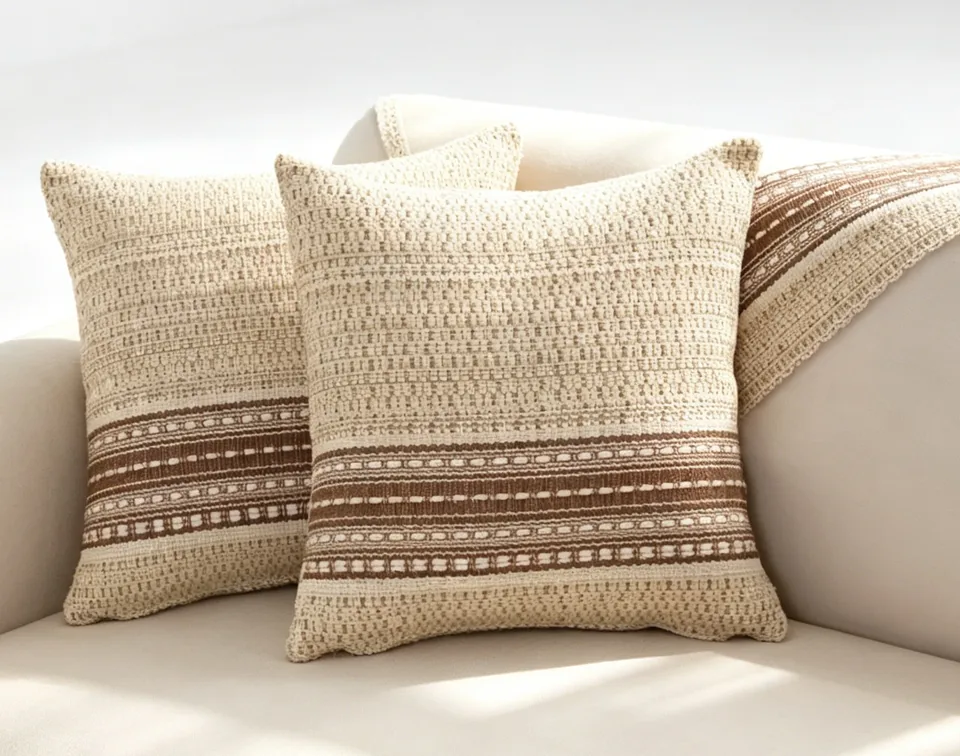 Woven Band Stripe Cushion Cover representative image