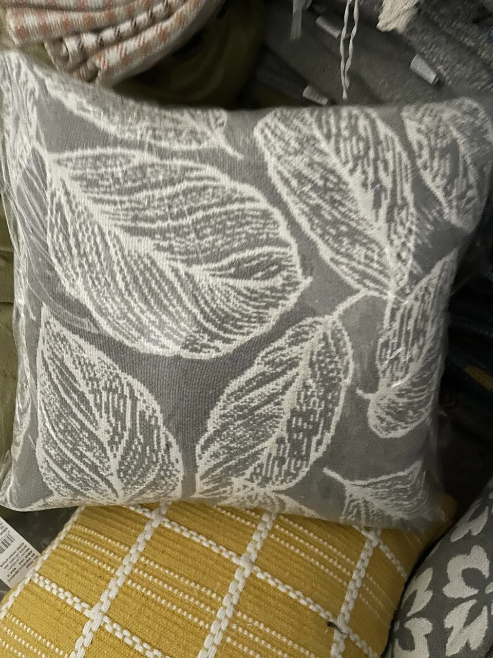 Sketched Leaf Jacquard Cushion Cover representative image