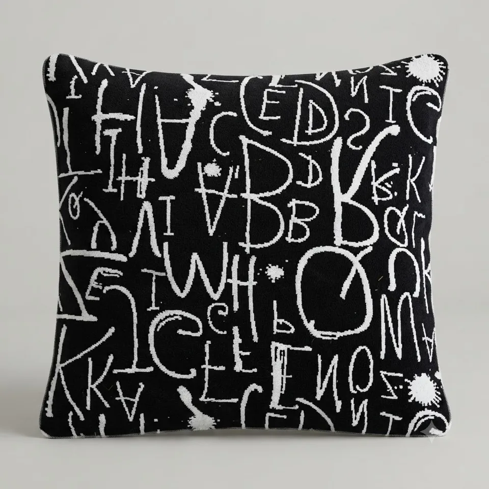 Graffiti Letter Scatter Cushion Cover representative image